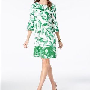 Alfani Printed Bell-Sleeve Shift Dress NWT